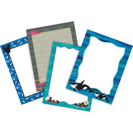 Barker Creek Sea & Sky Computer Paper (4 designs), 200 sheets/Package 3864